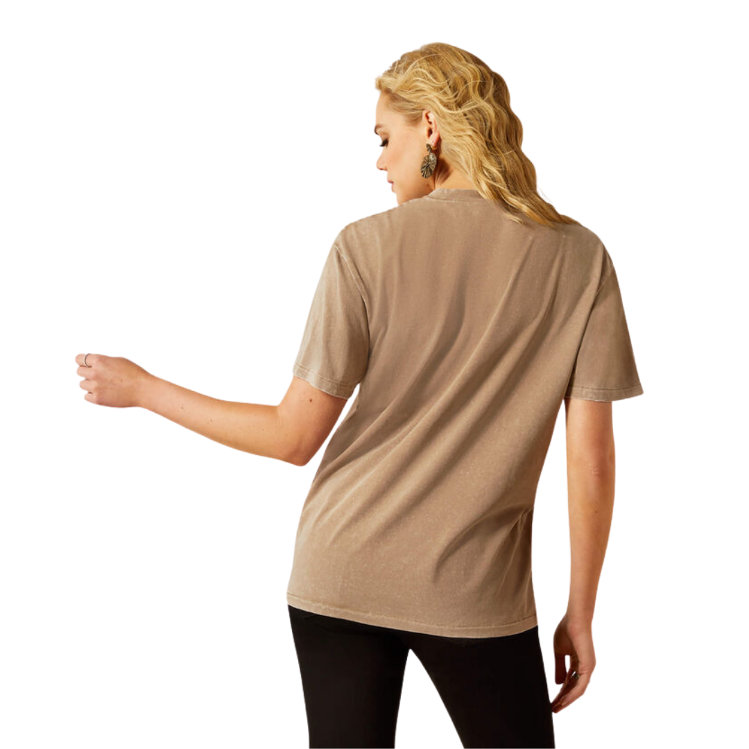 Ariat Women's Western Mural T-Shirt Washed Greige Top