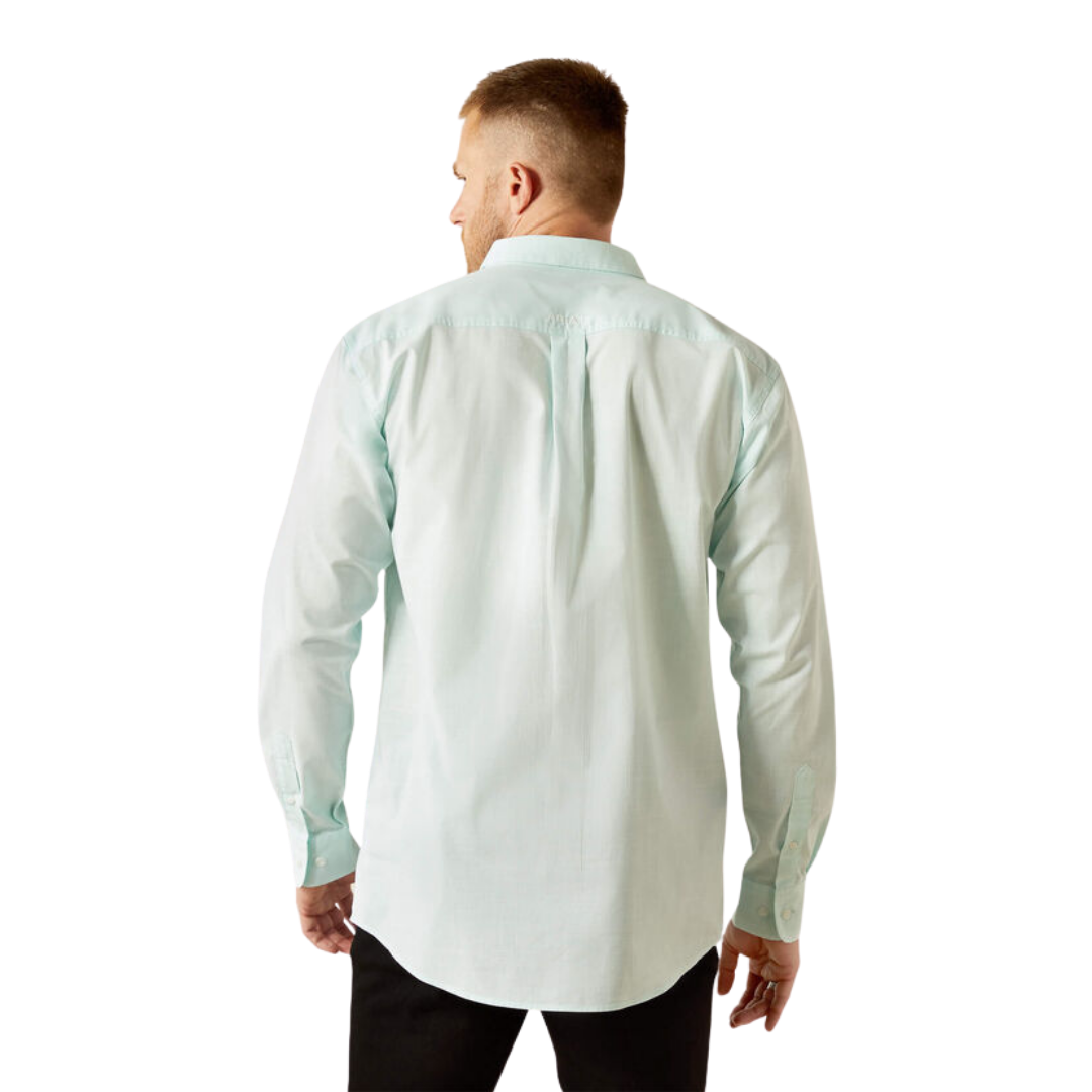 Ariat Men's Solid Slub Classic Fit Shirt MINT