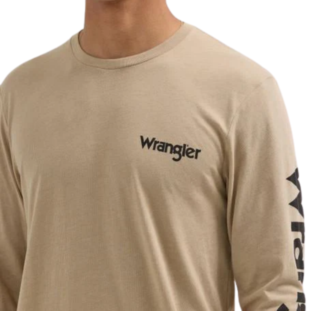 Wrangler Men's Pup Truck Khaki Tee
