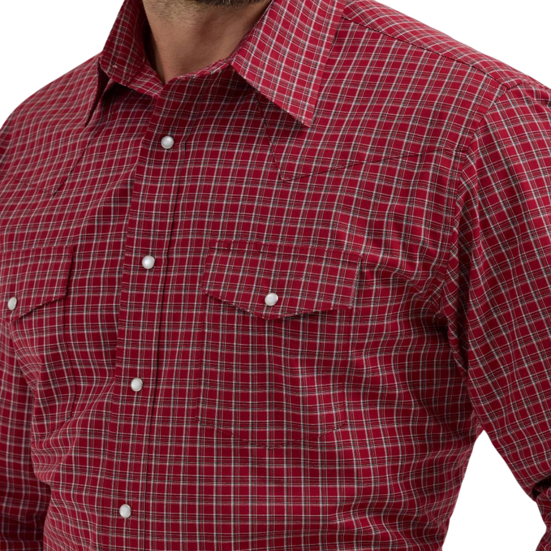 Wrangler Men's Wrinkle Resistant Red Shirt - Big & Tall