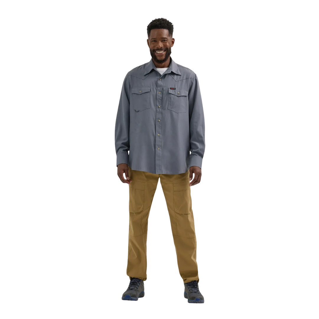 Wrangler Men's Western Performance Gray Shirt