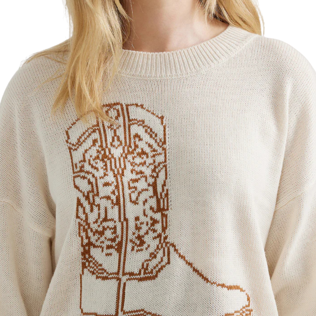 Wrangler Women's Cowgirl White Sweater