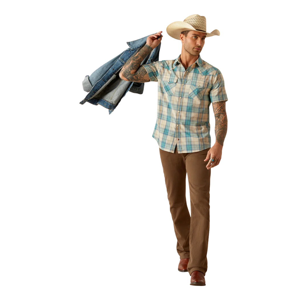 Ariat Men's Howland Retro Shirt Blue Casual Shirt