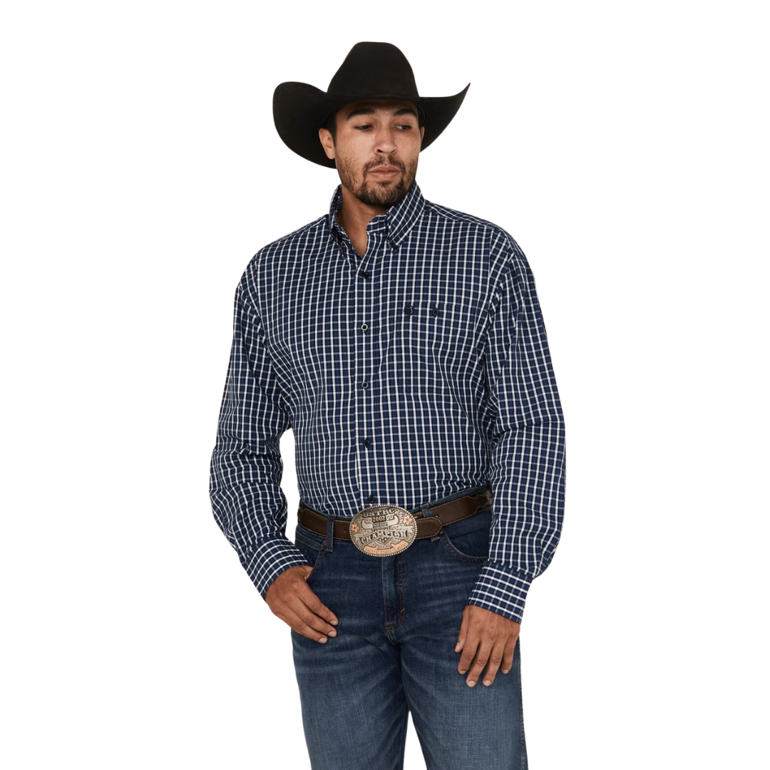 Wrangler Men's George Straight Blue Shirt - Big & Tall