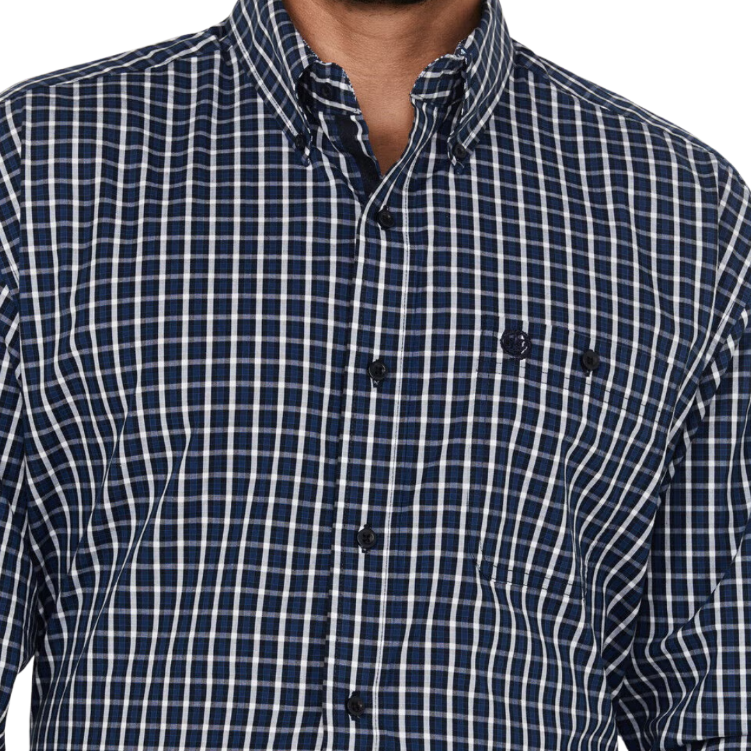 Wrangler Men's George Straight Blue Shirt - Big & Tall