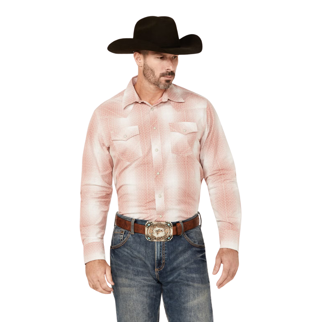 Wrangler Men's Retro Peach Pink Shirt