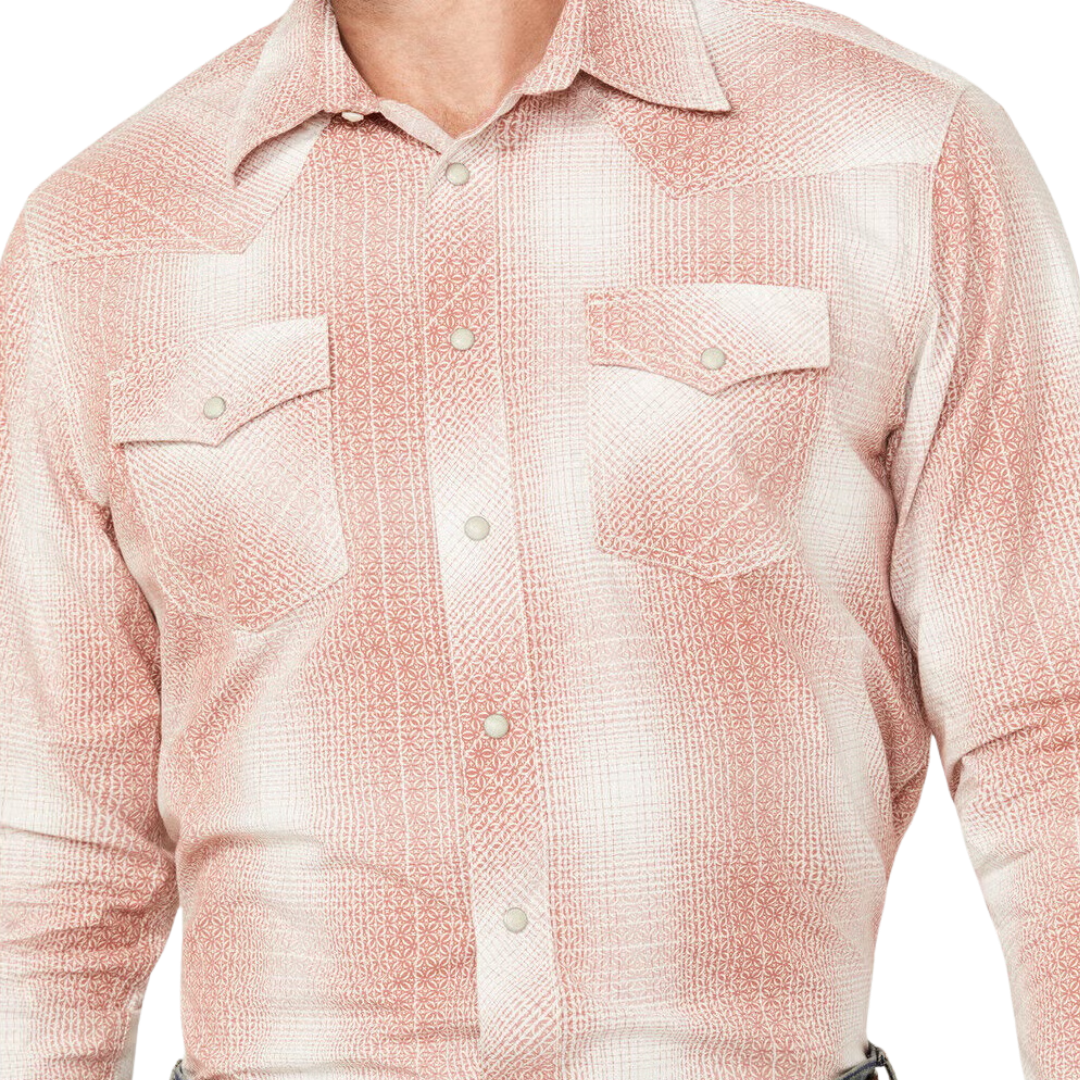 Wrangler Men's Retro Peach Pink Shirt