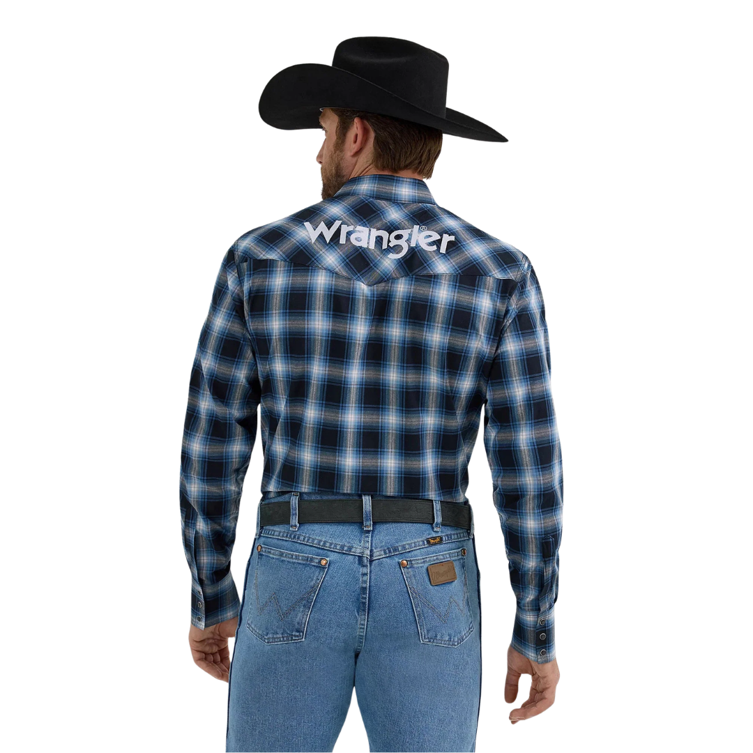 Wrangler Men's Plaid Black Shirt