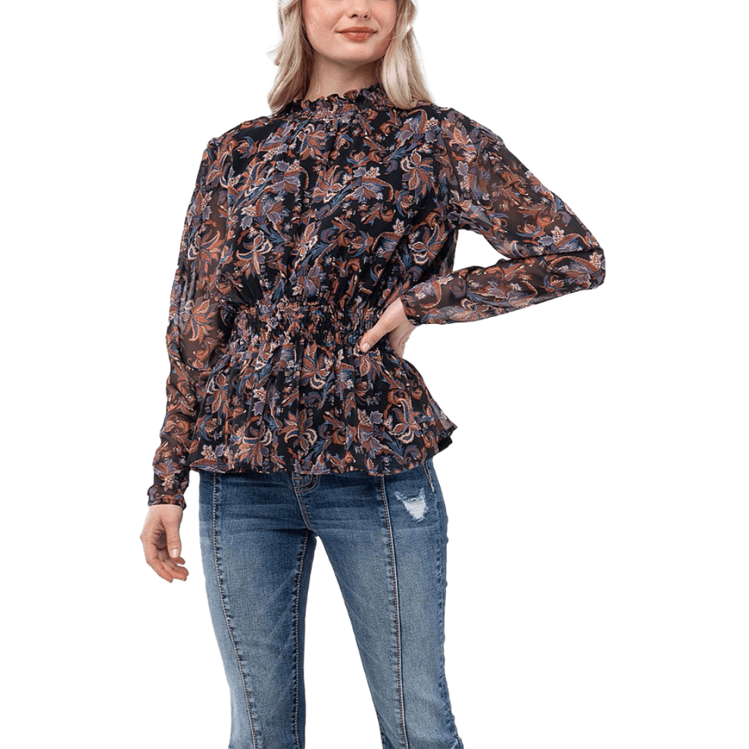Miss Me Women's Smock Blouse