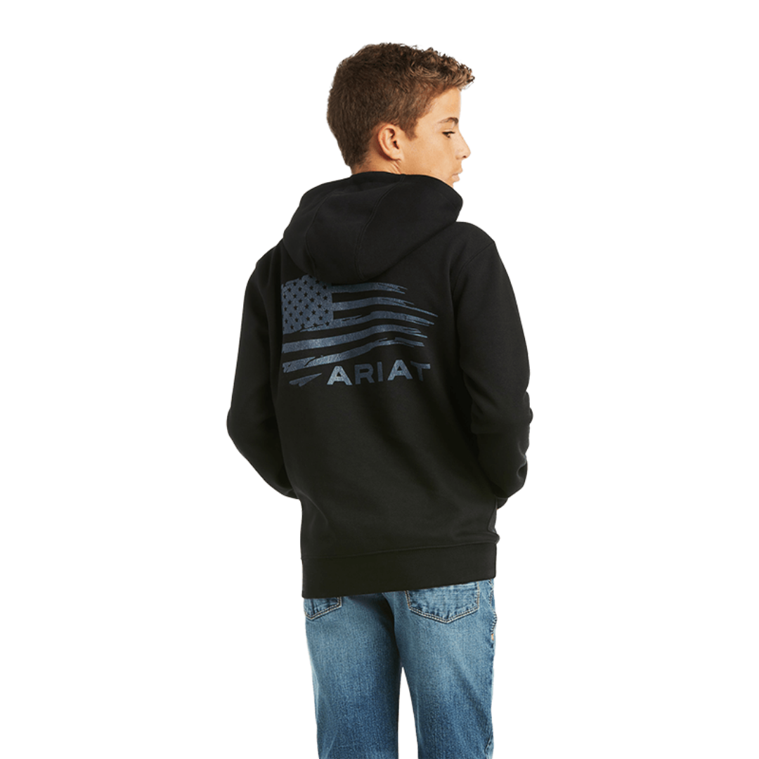Ariat Youth Boy's Patriot 2.0 Black Hoodie