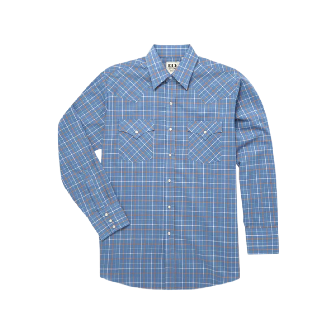 Ely Cattleman Men´s Blue Plaid Blue Shirt