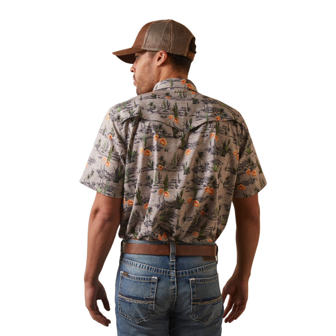 Ariat Men's Dove Desert Scape Ventek Fitted Shirt