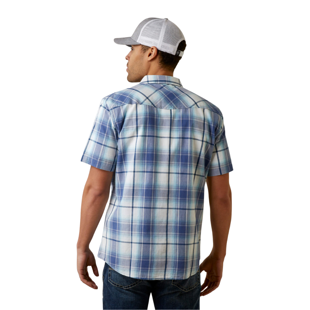 Ariat Men's Vastness Blue Hadder Retro Fit Shirt