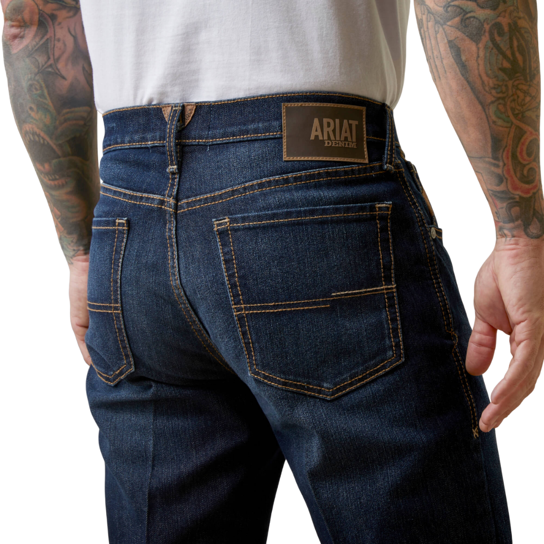 Ariat Men's Clayton M1 Vintage Hansen Straight Blue Jeans