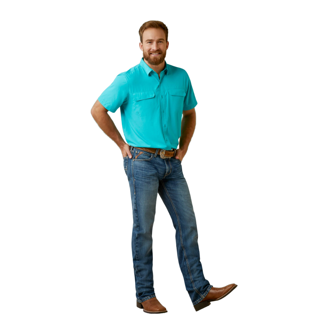 Ariat Men's Aqua Crush Outbound Turquoise Shirt