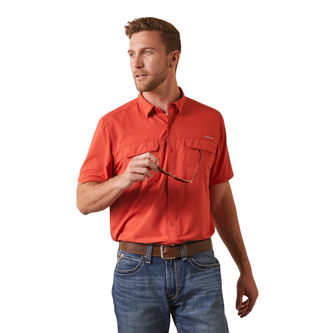 Ariat Men's Strike Here Outbound Orange Shirt