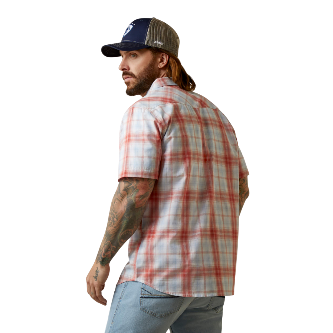 Ariat Men's Faded Brick Harter Retro Orange Shirt