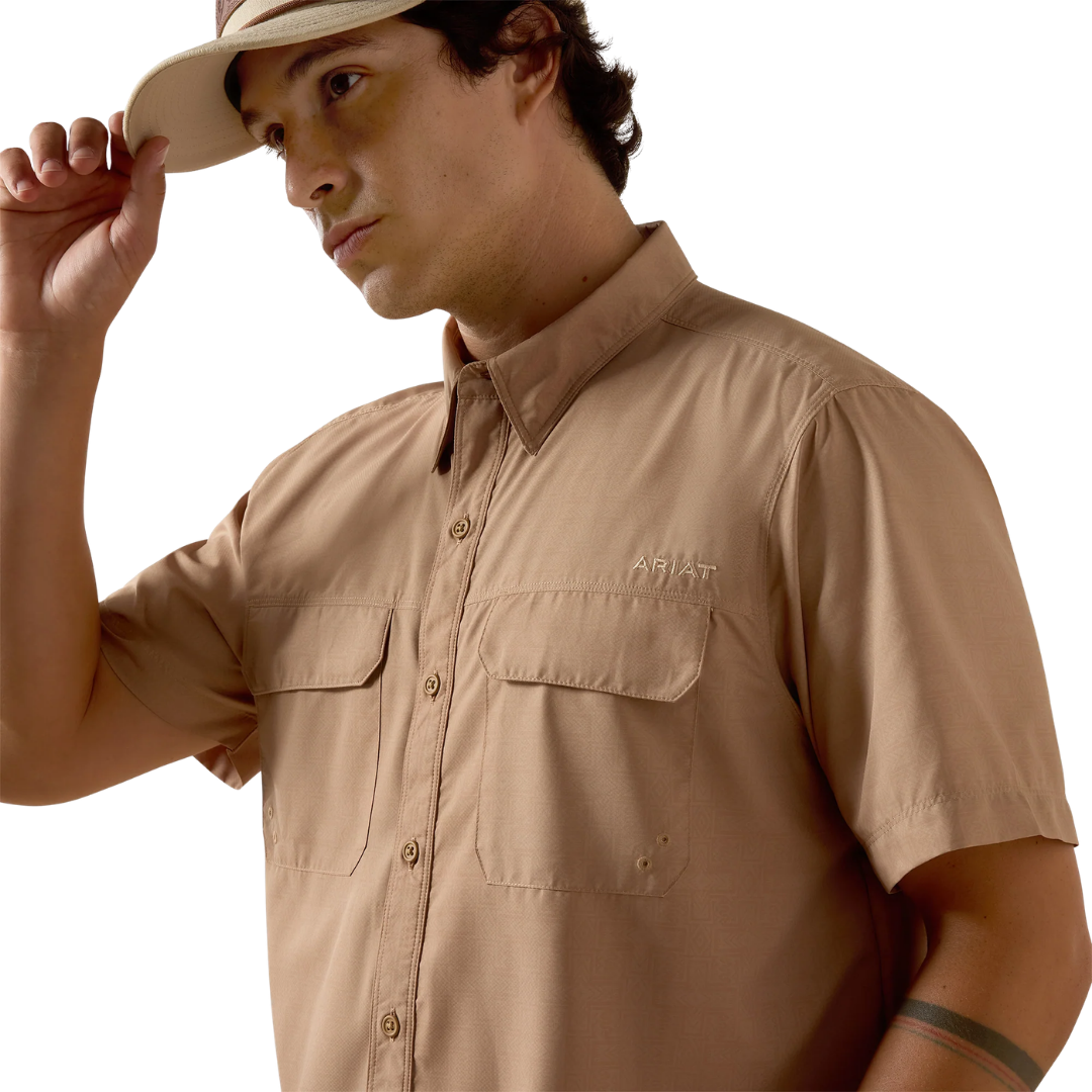 Ariat Men's Printed VentTEK Outbound Brown Shirt