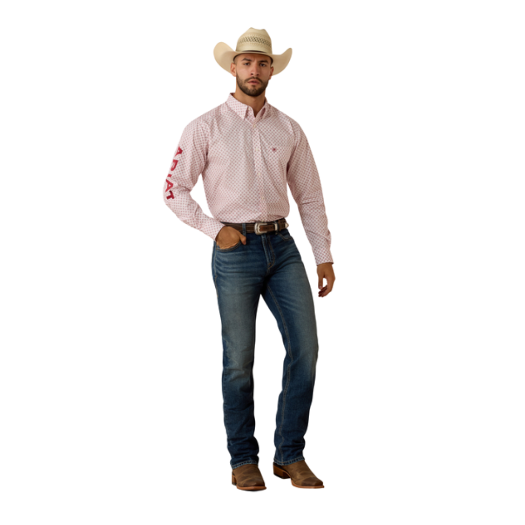 Ariat Men's Team Donovan Fitted White Shirt