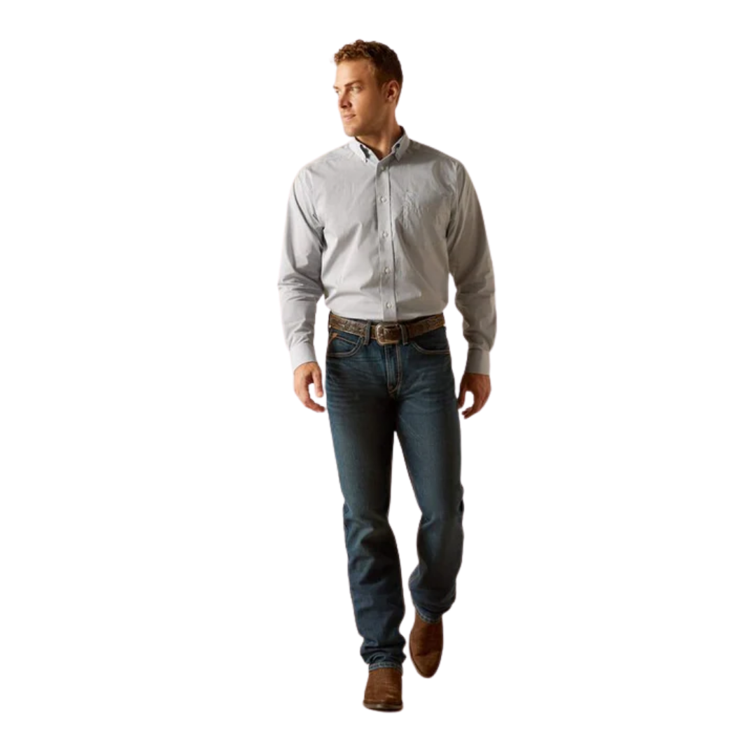 Ariat Men's Wrinkle Free Wes Classic Fit Peacoat Shirt - XS