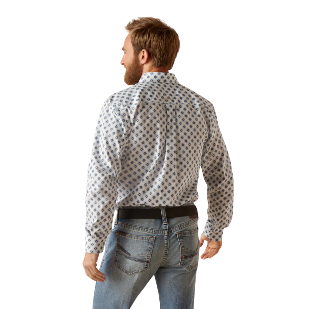 Ariat Men's Wrinkle Free Kobe Fitted White Shirt