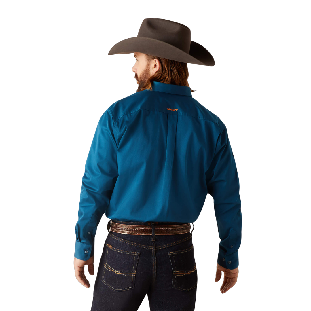 Ariat Men's Team Logo Twill Classic Blue Shirt