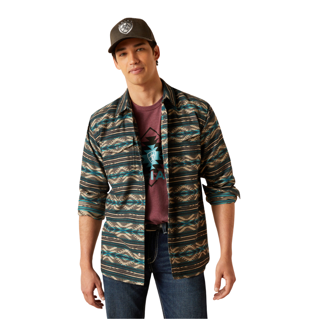 Ariat Men's Happer Retro Pure Blue Shirt