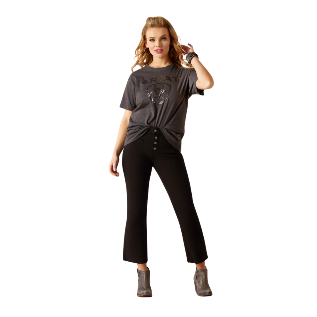 Ariat Women's Shield Heather Grey Shirt
