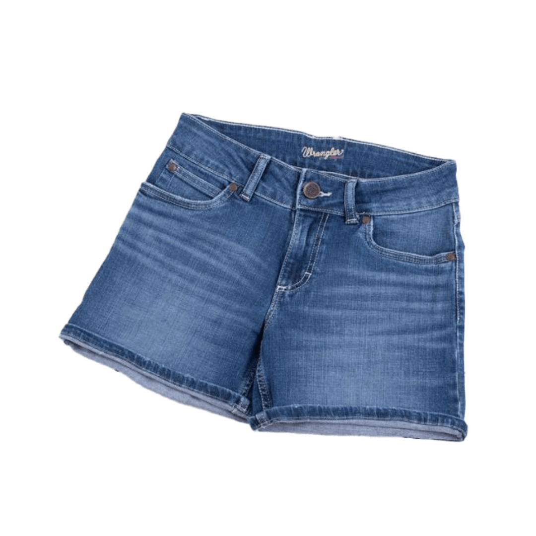 Wrangler Women's Mid Rise Blue Short