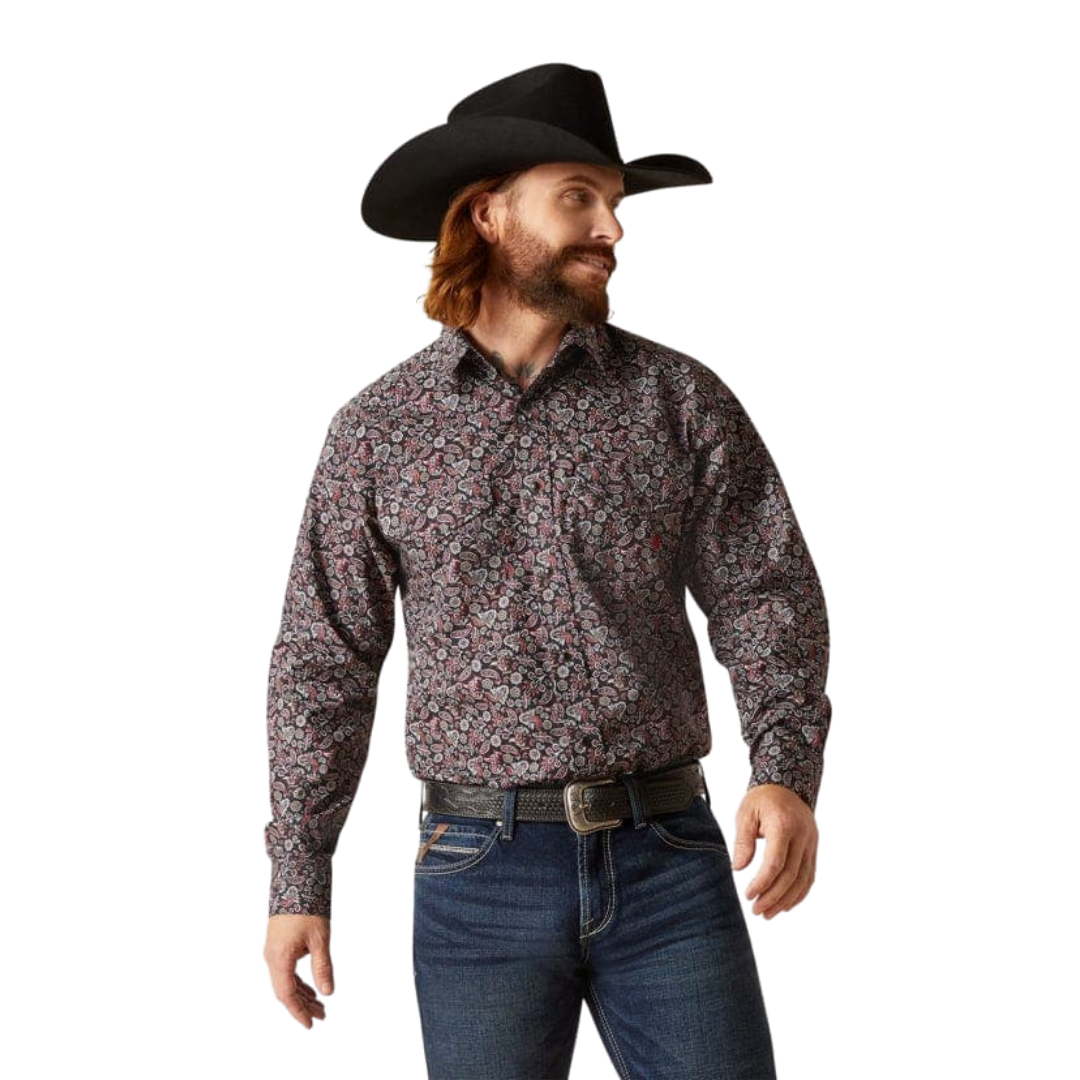 Ariat Men's Noor Black Classic Fit Multicolor Shirt