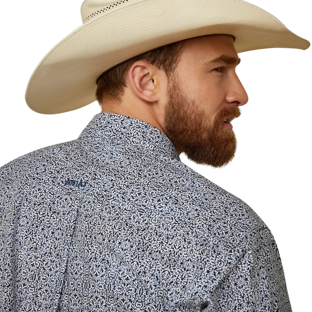 Ariat Men’s Classic Fit Long Sleeve Grey Shirt