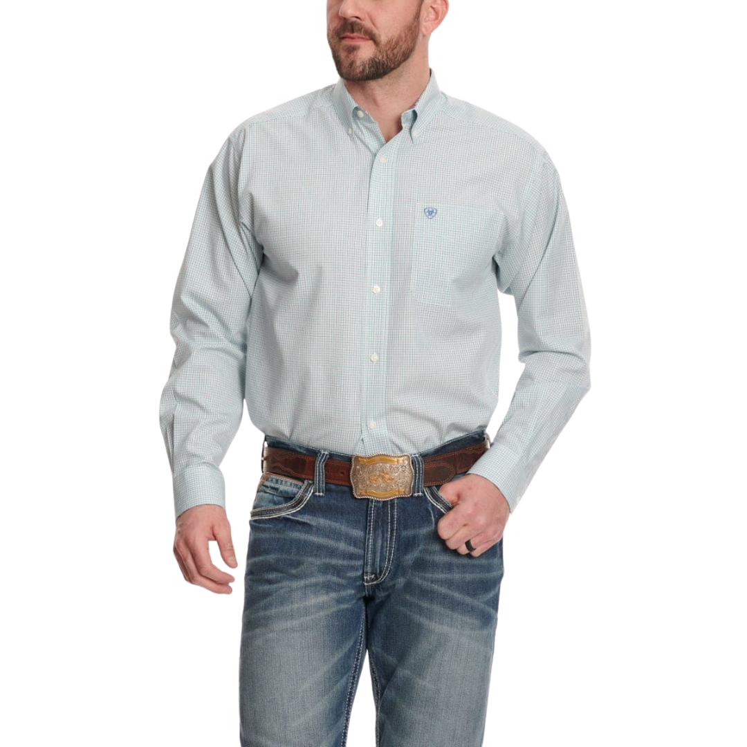 Ariat Men's Westlow Light Teal Blue Shirt