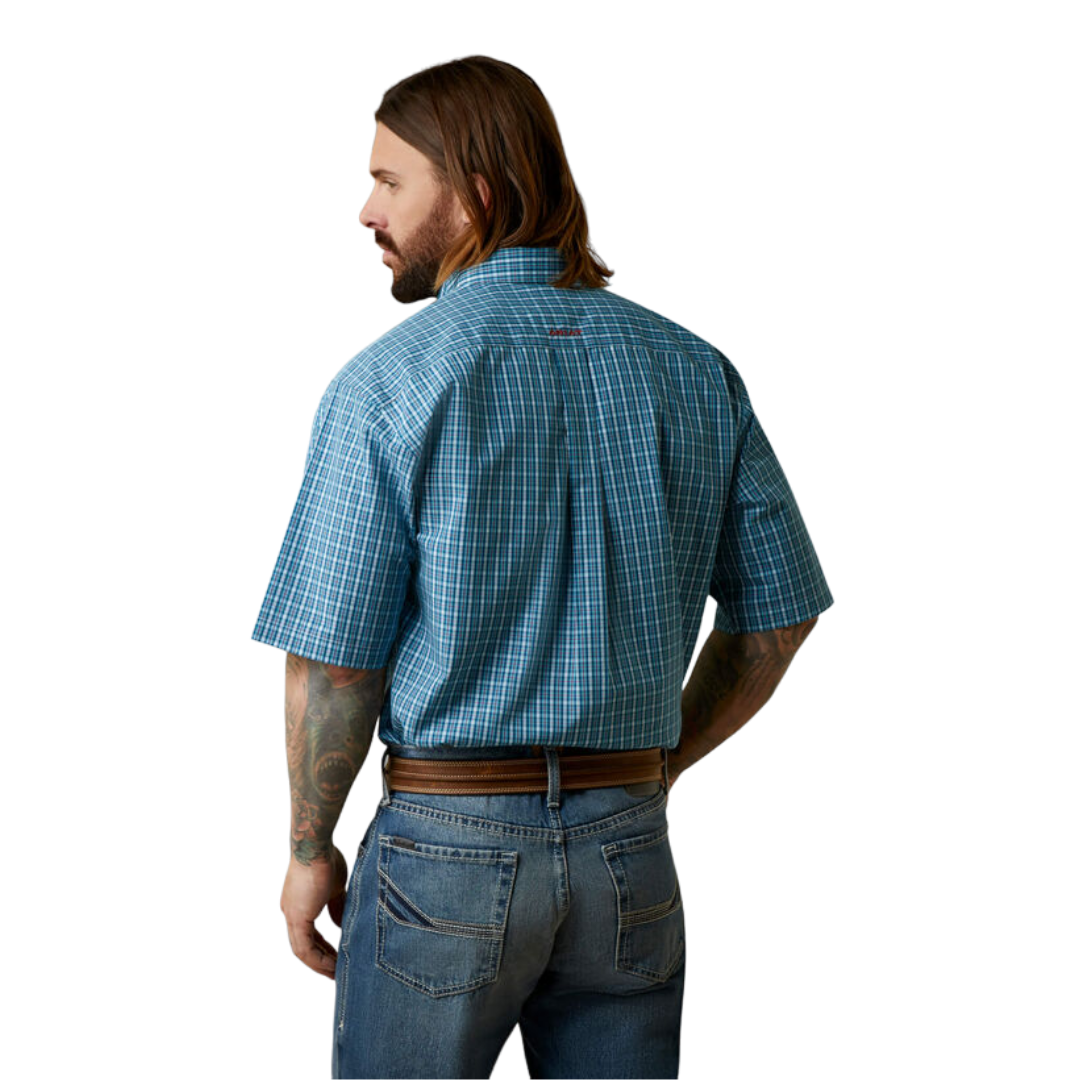 Ariat Men's Winslow Teal White Shirt