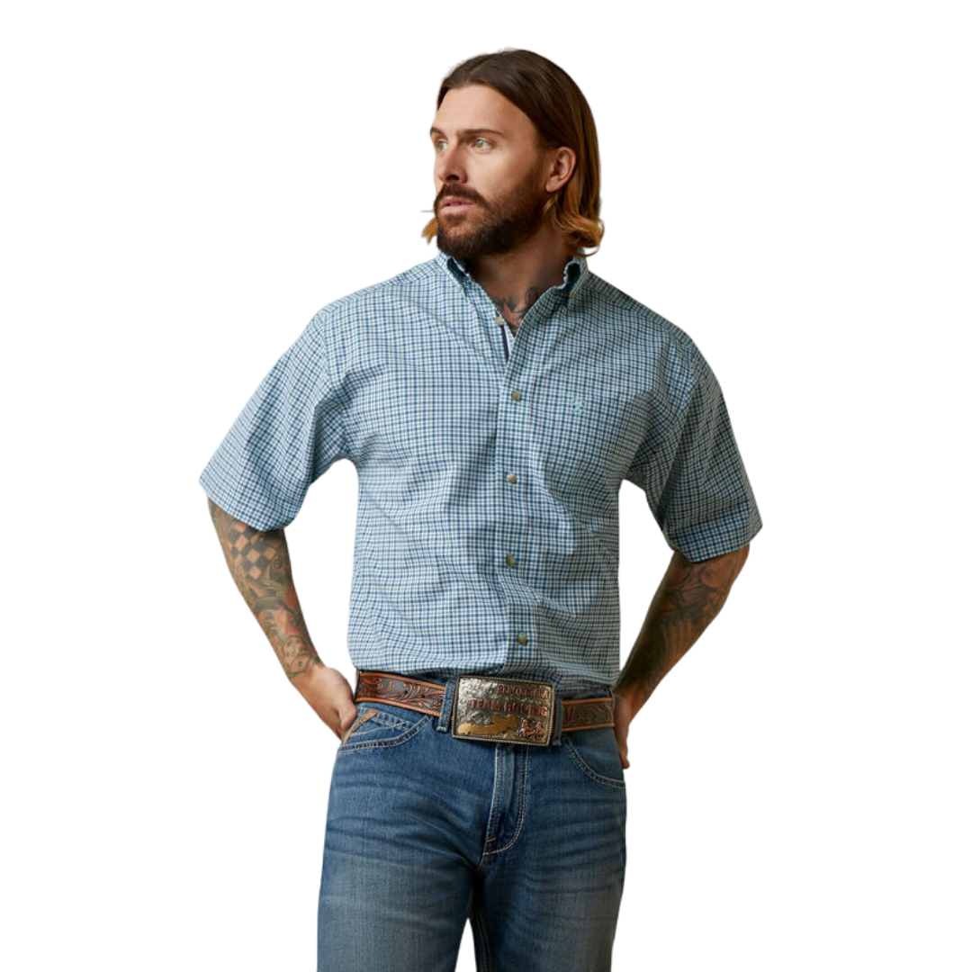 Ariat Men's Pro Series Odell Turquoise Shirt