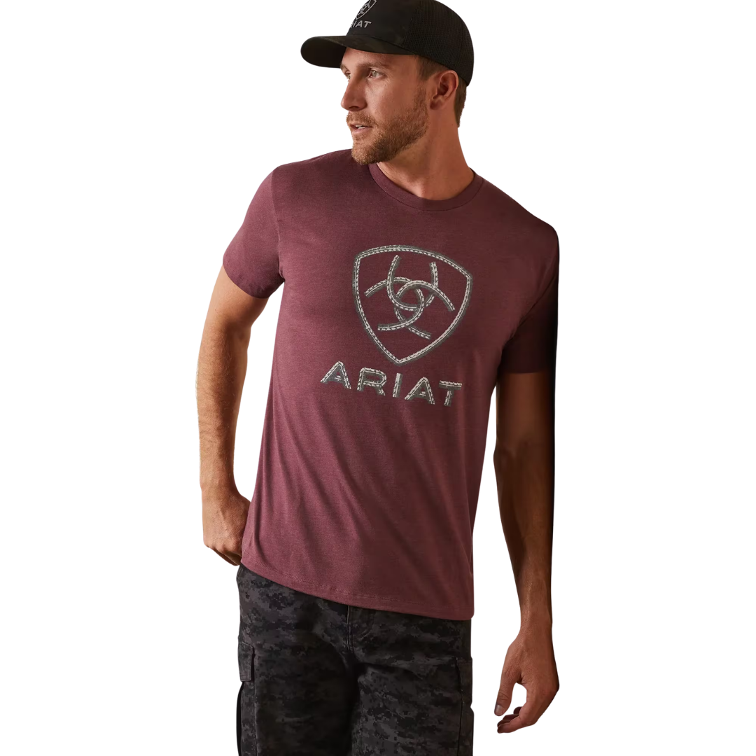 Ariat Men's Steel Bar Red Shirt