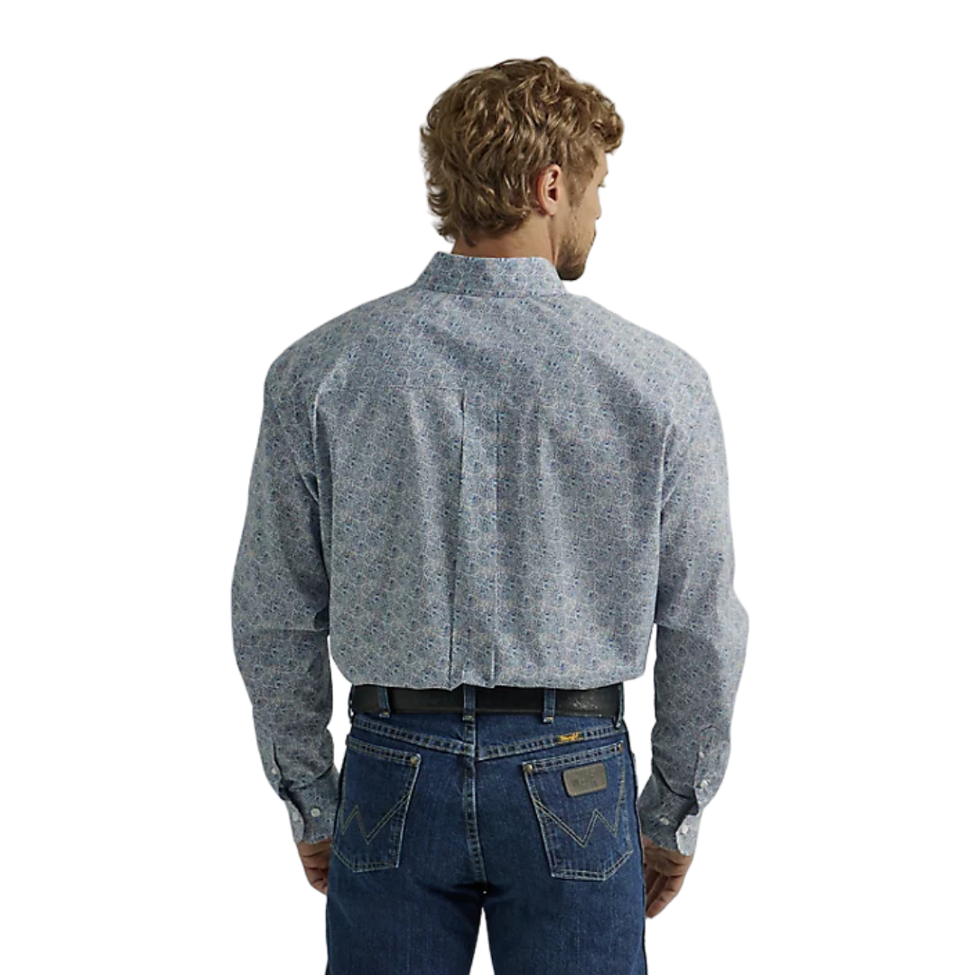 Wrangler Men's George Strait Blue Shirt