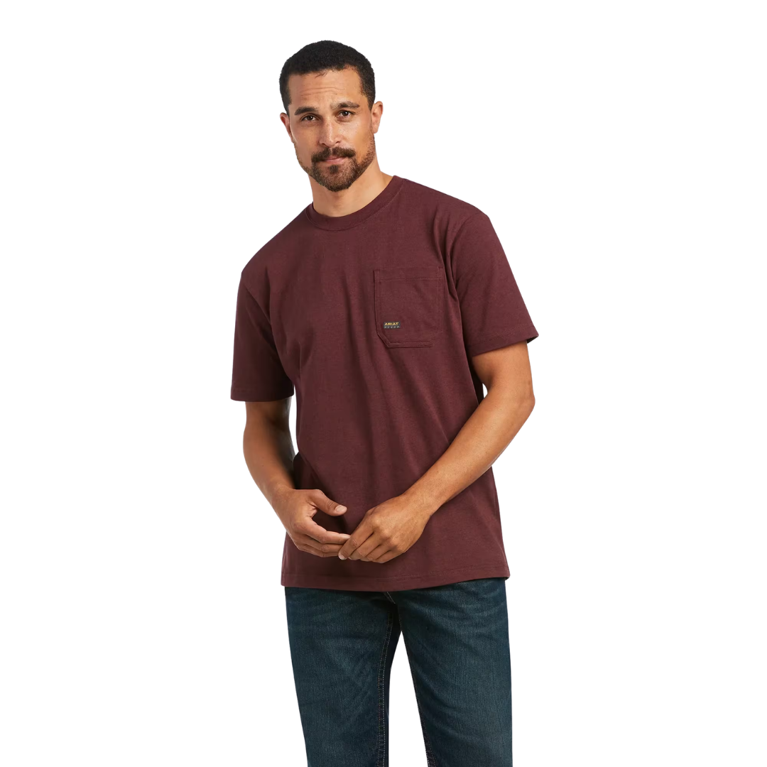 Ariat Men's Rebar Cotton Strong Red Shirt