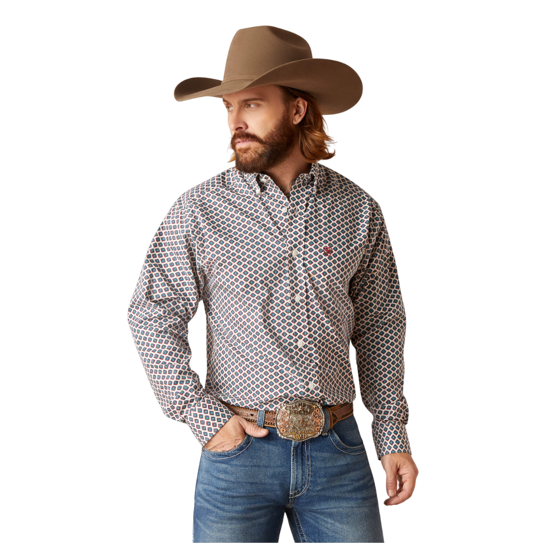 Ariat Men's Wrinkle Free Grayden Classic Light Brown Shirt