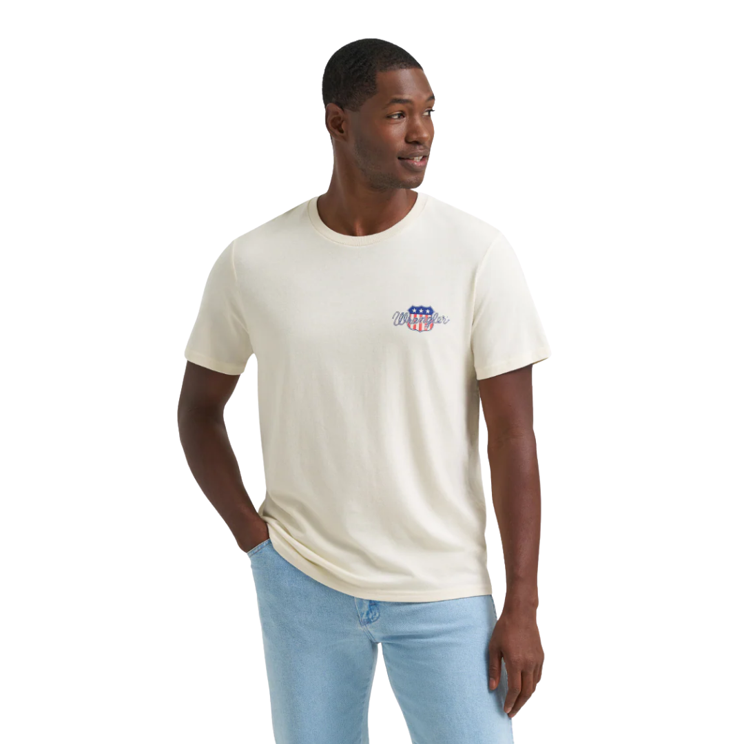 Wrangler Men's Graphic Antique White T-Shirt