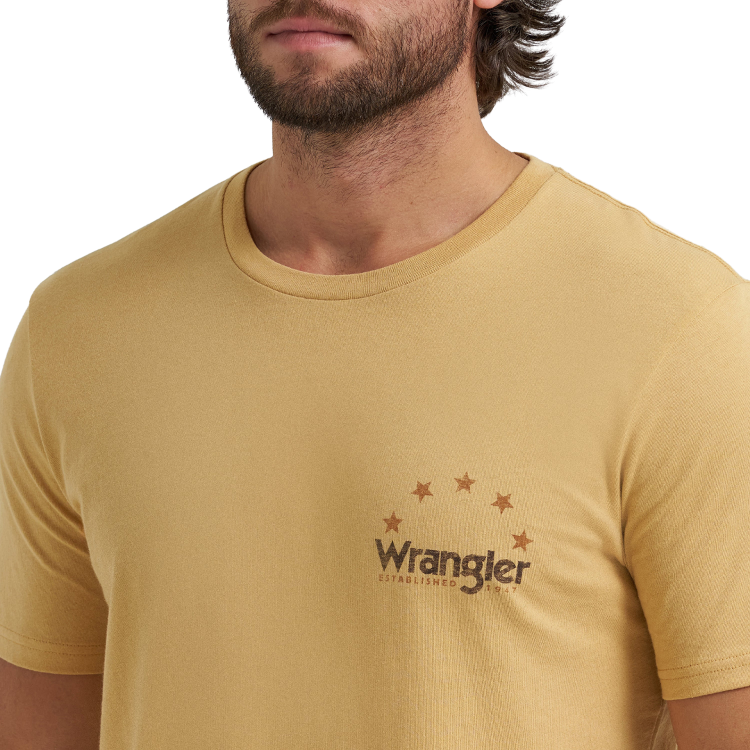 Wrangler Men's Graphic Egret Heather T-Shirt
