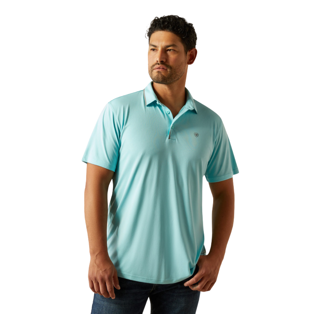 Ariat Men's Welded Tek Light Blue Polo