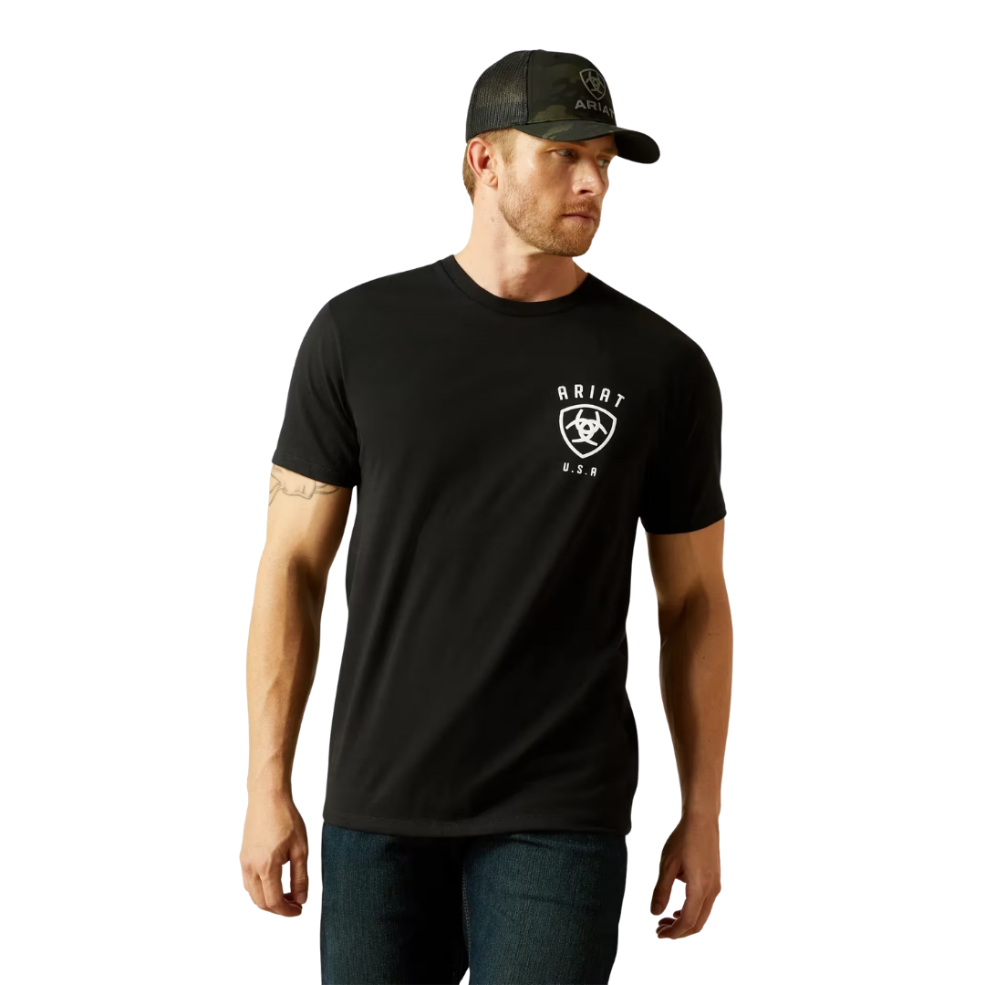 Ariat Men's Faded Bull Black T-Shirt