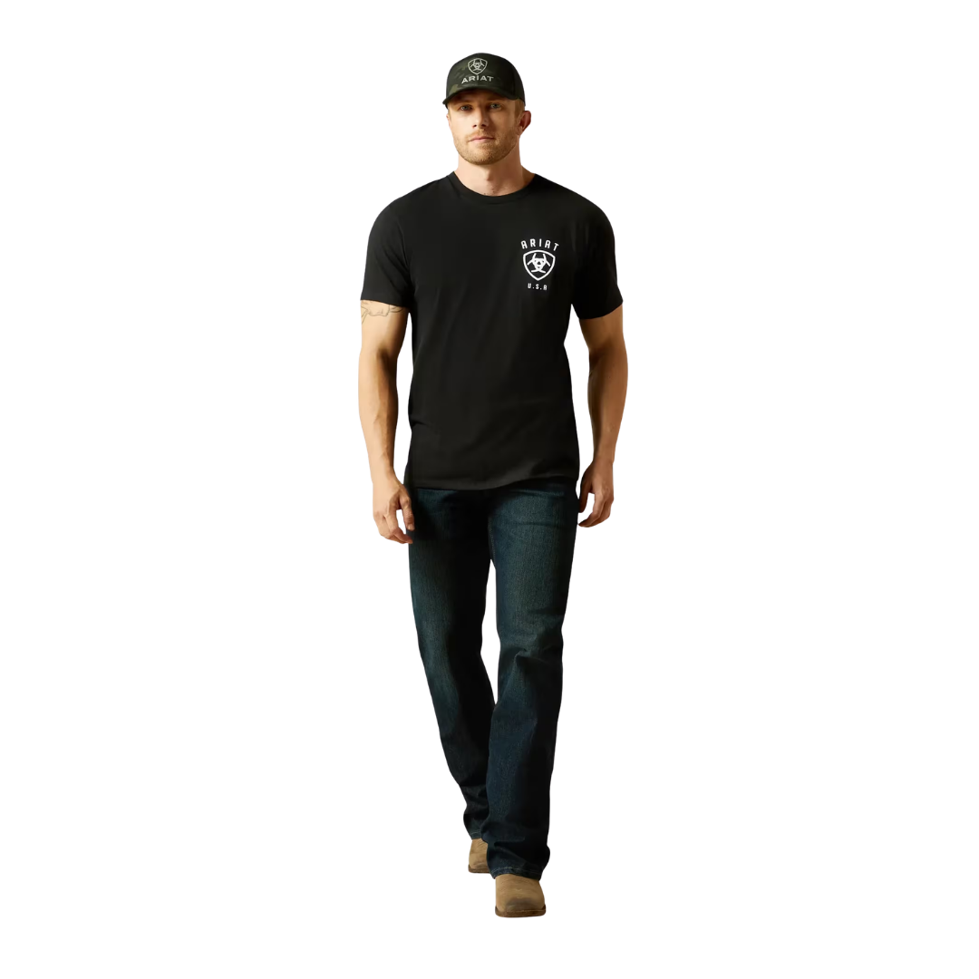 Ariat Men's Faded Bull Black T-Shirt