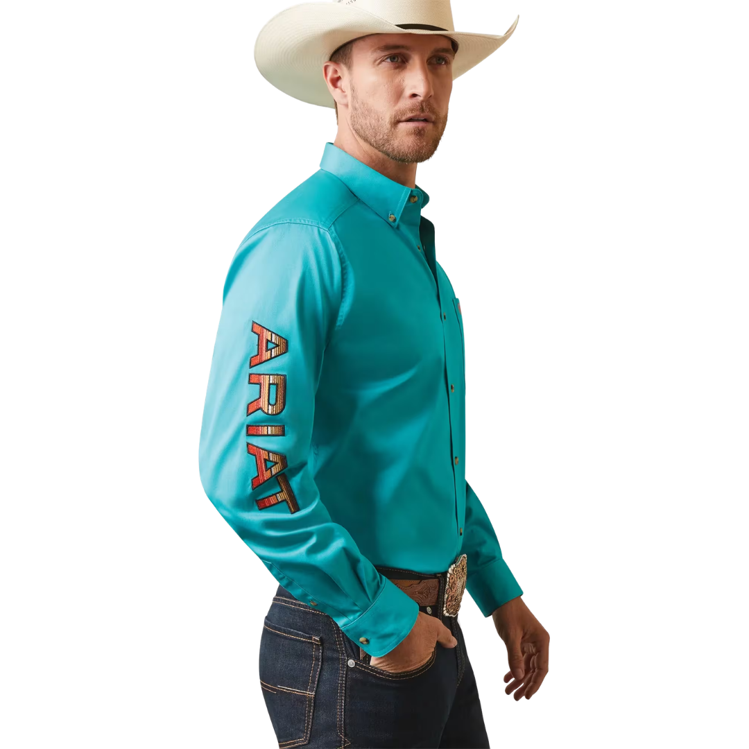 Ariat Men's Team Logo Blue Shirt