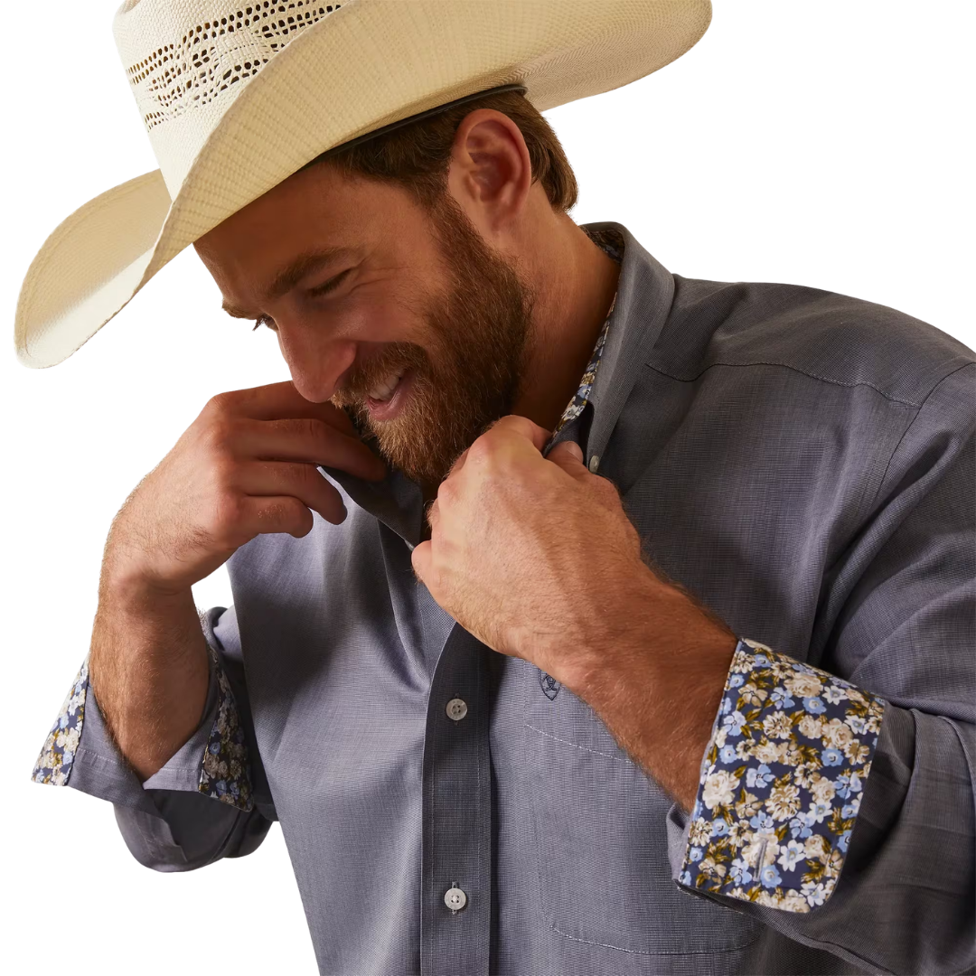 Ariat Men's Stone Solid Wrinkle Grey Shirt
