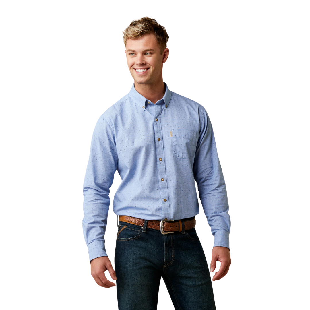 Ariat Men's Dots Stretch Blue Shirt