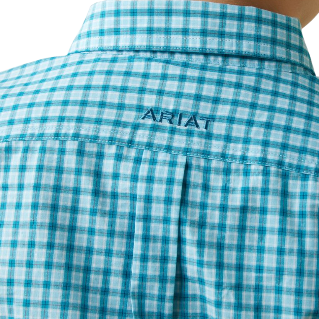 Ariat Youth Boy's Fit Long Sleeve Blue Shirt