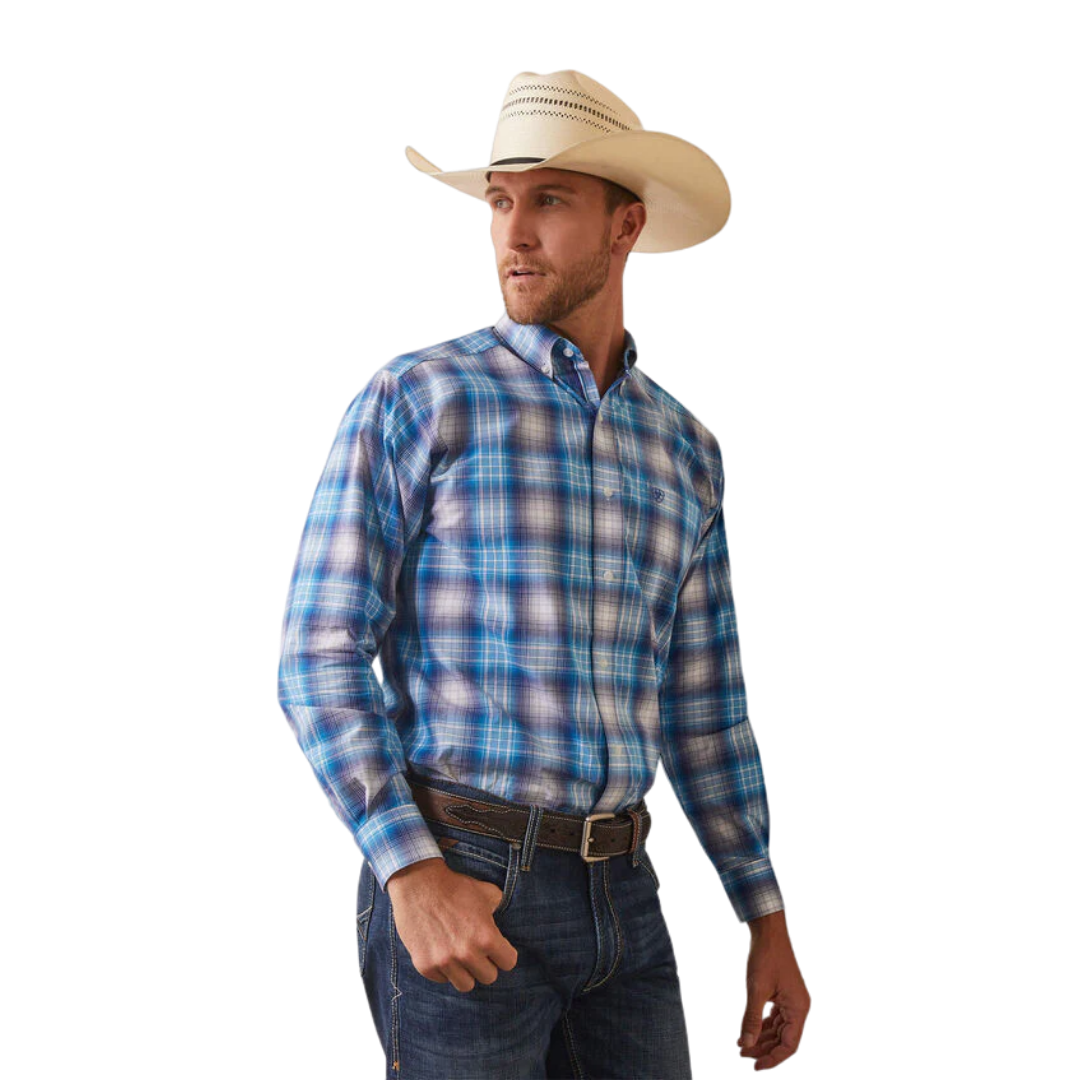 Ariat Men's Series Lukas Fit Blue Shirt