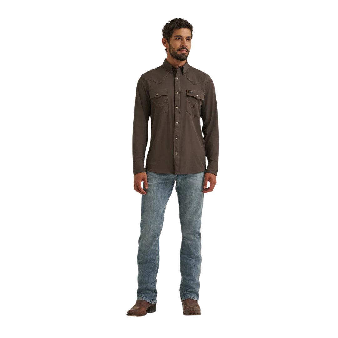 Wrangler Men's Atg-x Technical Turkish Coffee Shirt