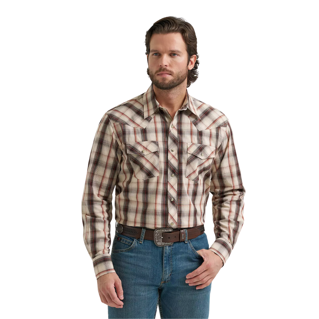 Wrangler Men's 20X Long Sleeve Tan Shirt